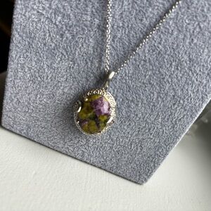 Source Unknown 925 silver Atlanticite Pendant with 10 inch chain